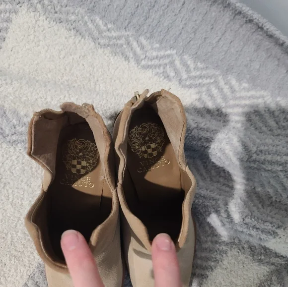 Vince Camuto Suede Bibestie Booties Zip Back 7 - Picture 3 of 9